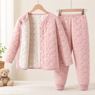 어린이 내담 솜옷 남자 어린이 여자 어린이 겨울옷 솜바지 솜옷 중 어린이