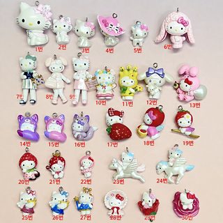 미니 동물 인형 핀 휴대폰 스트랩 가방 장식 키링 PVC 1.8~3.5cm