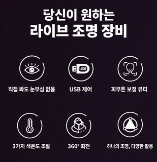 휴대폰 라이브 방송용 링라이트 데스크톱 촬영 조명 셀카 보조등 6~14인치