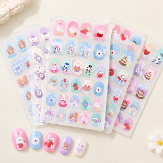정상 신상 키즈 네일 스티커 인스타그램 귀요미 귀염둥이 동물 키즈 네일 스티커 DIY 캐릭터 네일 스티커