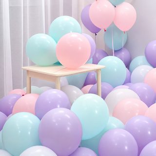 10인치 두꺼운 마카롱 컬러 라텍스 풍선 100개입 결혼식 어린이 생일 파티 장