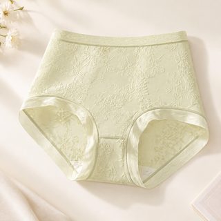 BONAS 보나스 여성 레이스 삼각팬티 항균 통기성 자카드 무흔 중허리 빅사이