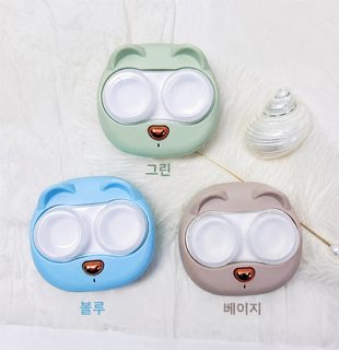 캐릭터 귀여운 휴대용 콘택트렌즈 세척기 배터리 렌즈 세척기 듀얼 케이스