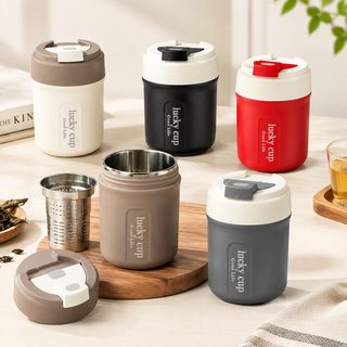 304 스테인리스 보온 텀블러 500ml 휴대용 커피컵 차망 선택형