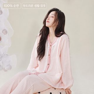 순면 산후복 이중 면사 산후 임산부 수유복 봄여름 땀 흡수 통기 산모 수유