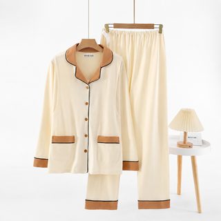 산후복 봄 가을 순면 산후 수유 임산부 잠옷 여자 겨울 얇은 산모 전면 가정