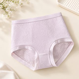 보나스 여성 하이웨이스트 자카드 팬티 빅사이즈 항균 통기성 힙커버 삼각