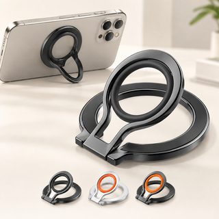 아이폰16용 MagSafe 14 Pro 합금 링 거치대 자석 흡착 데스크탑 휴대폰 스탠드