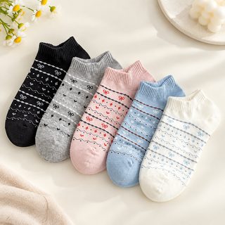 페어 아일랜드 스타일 짧은 양말 통기 양말 백단 여자 양말 여름 일계 아이디어 망사 양말 미끄럼 방지 공장 도매