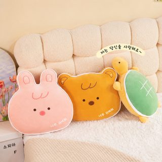 카와이 동물 피규어 쿠션 모직 장난감 만화 침대 위 쿠션 명절 행사 선물 기