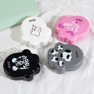 케다 신형 귀여운 고양이 발톱 상자 콘택트렌즈 케이스 반려 듀얼 렌즈 케