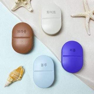 심플 하라주쿠 휴대용 컬러렌즈 케이스 콘택트렌즈 2구 보관함 2402