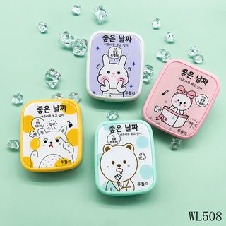 귀여운 캐릭터 토끼 휴대용 ins풍 사탕색 렌즈 케이스 반려함 듀얼 케이스