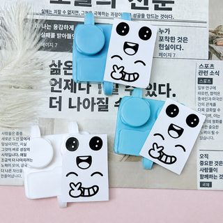 새로운 귀여운 이모티콘 렌즈 케이스 휴대용 컴팩트 콘택트렌즈 케이스 반