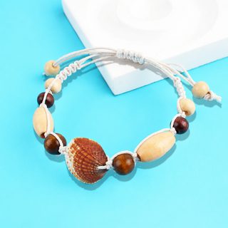 크로스보더 구미 대외무역 손장식 해변 모래사장 조개 팔찌 천연 목주 수공