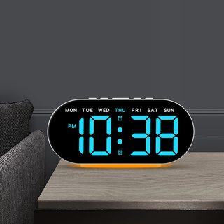 다기능 LED 대형 화면 알람시계 분위기등 침대 옆 디지털 시계 GH9003