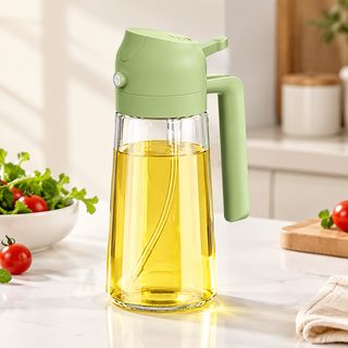 주방용 내열유리 오일 스프레이 분사 겸용 기름병 470ml