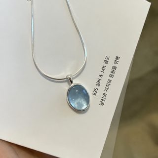 달빛 석해 블루 보물 목걸이 여자 소자 신상 경사 소자 쇄골 사슬 여자 뱀