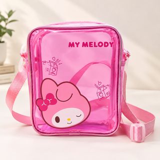 큐티 캐릭터 투명 핸드폰 가방 PVC 파우치 크로스백 세면가방