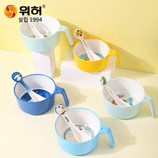오화 멜라민 유아 식기 캐릭터 손잡이 그릇 아기 이유식 볼 어린이 스푼
