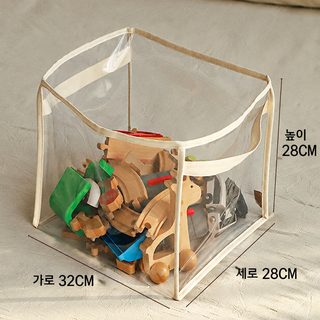 투명 어린이 봉제인형 장난감 수납 바구니 대용량 인형 레고 블록 정리함