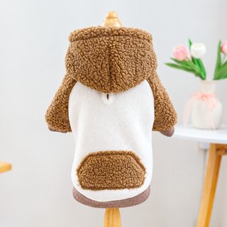 애완동물 옷 강아지 옷 옷 가을 겨울 보온 스웨이드 두 발 한국판 맨투맨 두 발 옷 강아지 외투
