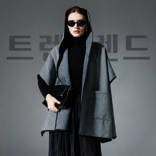 크로스보더 아마존 대외무역 우품 구미 가을겨울 신형 양면은 회색 띠모자
