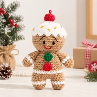 크리스마스 코바늘 인형 만들기 DIY 뜨개질 키트 영어 동영상 제공