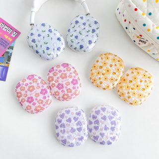 애플 AirPods Max 헤드폰 케이스 TPU 풀커버 컬러 하트 쉘 패턴 보호 커버