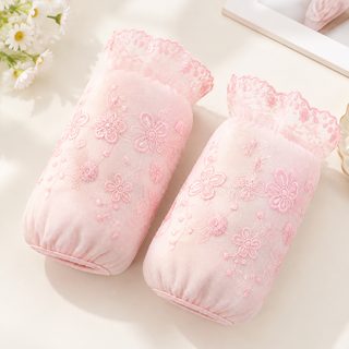 루이야 레이스 여성 귀여운 숏 망사 팔토시 겨울 방오 학생 사무실 작업용