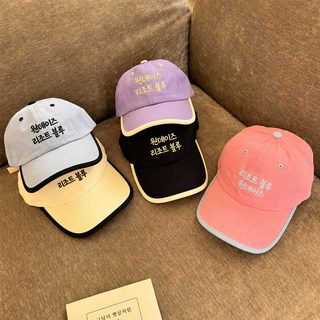 야구 모자 여자 백합현 얼굴 작고 넓은 처마 깊은 꼭대기 큰 머리 둘레 야외