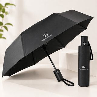 UV 자외선 차단 블랙코팅 자동 3단 우산 양산 55cm 8살 로고 인쇄 광고용 우산