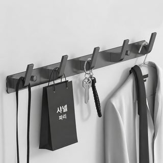 펀치 면제 총 회색 욕실 갈고리 갈고리 빨래 갈고리 우주 알루미늄 화장실