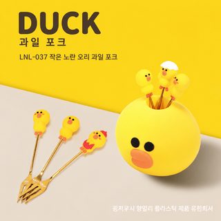 창의력 410 스테인리스강 왕홍 만화 내던지기 과일 포크 한국판 친환경 실리