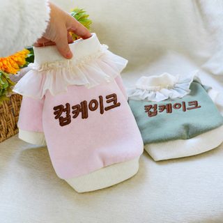 PETCIRCLE 반려동물 옷 강아지 고양이 옷 봄가을 옷 케이크 맨투맨