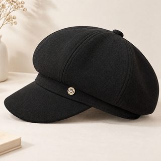 레아 라야 여자 가을겨울 분위기 큰 머리 양털 두르고 베레 모자 얼굴 작아