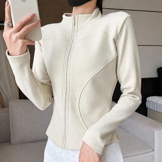 여성 가을 겨울 코알라 플리스 하이넥 슬림핏 지퍼 집업 재킷
