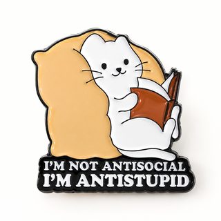 카툰 동물 영문 알파벳 배지 고양이 공룡 개구리 새 옷가방 장식 브로치 핀
