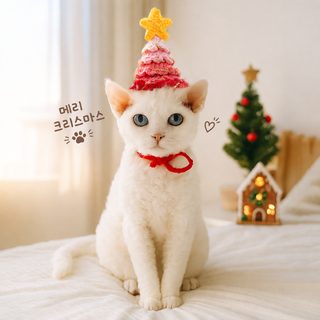펫 고양이 강아지 삼각수건 침수건 만성 크리스마스 명절 액세서리 모자 턱받이 집합