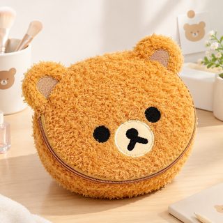 곰돌이 뽀글이 화장품 파우치 휴대용 세면도구 수납 가방