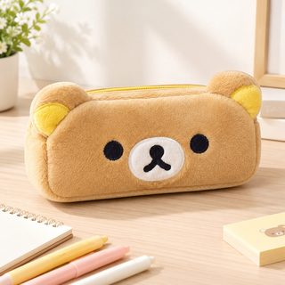 대용량 곰돌이 봉제 필통 학생 문구 화장품 수납 파우치