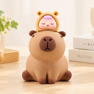 귀여운 돼지 카피바라 블라인드 박스 미니 피규어 랜덤 굿즈 탁상 장식