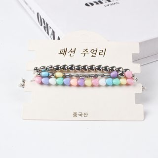 새로운 보헤미안 다층 요소 패션 진주 팔찌 오리지널 편제 트렌드 작은 상