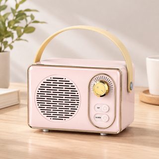 미니 레트로 블루투스 스피커 휴대용 무선 스피커 데스크톱 야외용 인테리