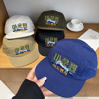 오편식 알파벳 자수 속건평 처마 야구모 남녀 커플형 심플하고 캐주얼 통기