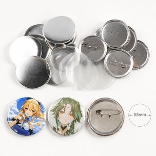 58mm 원형 핀버튼 배지 만들기 금속 부자재