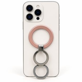 회전식 맥세이프 자석 부착 메탈 접이식 휴대폰 링 거치대 싱글·더블링