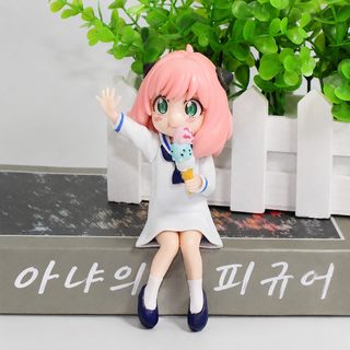 스파이 패밀리 여름방학 아냐 아이스크림 콘 컵라면 뚜껑 누르개 PVC 피규어