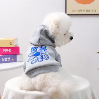 애완동물 옷 가을/겨울 소형견 유견 쾌락 개고양이 보온 편안 복식 자수 눈부신 데이지 맨투맨