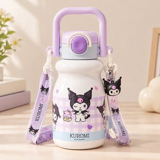 어린이 316 스테인리스 빨대 보온병 540ml 크로스끈